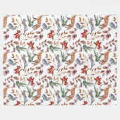 Foliage van Herfst van bossen en konijnen Fleece Deken (Voorkant (Horizontaal))