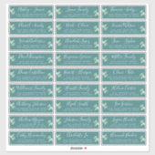 Foliage Vert Mariage Étiquette de adresse invité (Feuille)