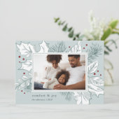 Foliage vintage | Carte photo de vacances (Debout devant)