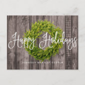 Foliage Wreath on Wood | Prettige feestdagen Medis (Voorkant)