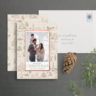 Folie 12 Dagen van Kerstmis Toile Vakantie Fotokaa Uitnodiging