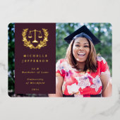 Folie + Aankondiging Afstuderen Burgundy Law Schoo (Voorkant)