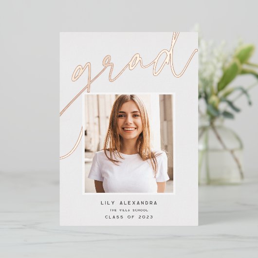 Folie | Aankondiging foto-Afstuderen (Staand Voorkant)