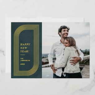 Folie Abstracte geometrische nieuwjaarskaart - Bla Folie Uitnodiging