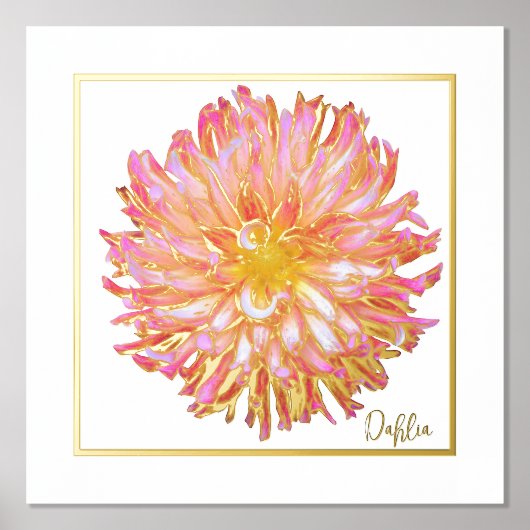 Folie Accent Dahlia Print Poster (Voorkant)