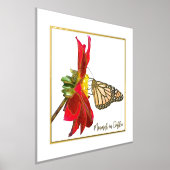 Folie accentuerende Monboogvlinder op Dahlia Print (Laagn)