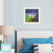 Folie Actief gele en lavender Water Lily Print (Insitu (Slaapkamer))