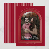 Folie Arts kersttouwtjes foto kerstkaart (Voorkant / Achterkant)