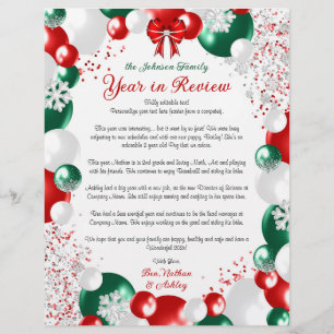 Folie Ballon Kerstbrief Sjabloon Briefpapier Briefhoofd