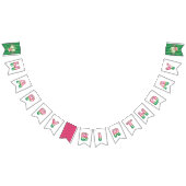 Folie ballonbrieven Melon Happy Birthday Vlaggetjes (Alle)