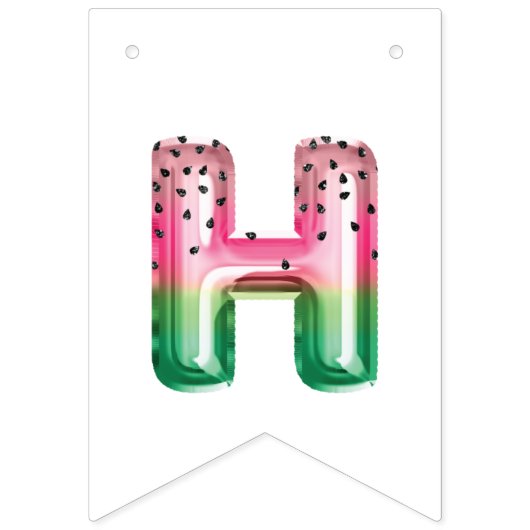 Folie ballonbrieven Melon Happy Birthday Vlaggetjes (Tweede vlag)