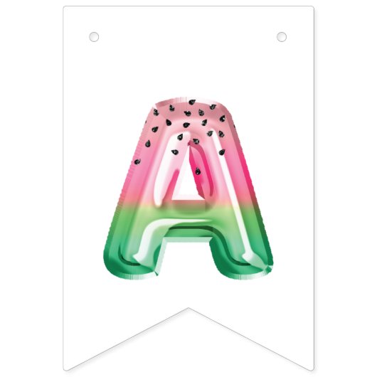 Folie ballonbrieven Melon Happy Birthday Vlaggetjes (Derde vlag)