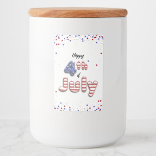 Folie Balloons Stars Stripes Food Label Voedselcontainer Etiket