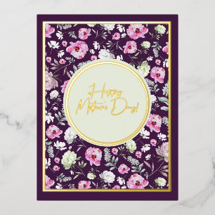 Folie Bloemen Moederdag Feestdagen Briefkaart