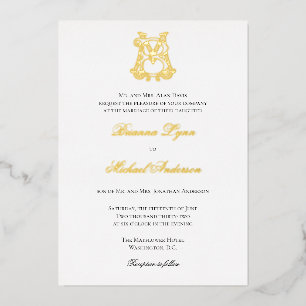 Folie BM Monogram MB Monogram Invitation Folie Uitnodiging