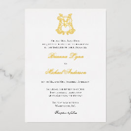Folie BM Monogram MB Monogram Invitation Folie Uitnodiging
