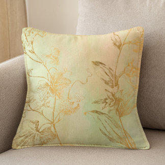 Folie botanische bladeren crème  kussen
