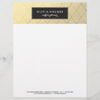 Folie Chevron Letterhead (zwart en goudfaux)