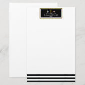 Folie Cross Trio Striped Religieuze Briefpapier (Voorkant / Achterkant)