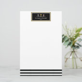 Folie Cross Trio Striped Religieuze Briefpapier (Staand voorkant)