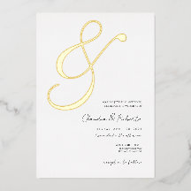 (Folie '&') Elegant minimalist Wedding Invite