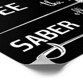 Folie Epee Saber Definition Fencing Poster (Hoek)