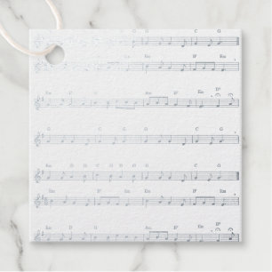 Folie Favor Tag - Liedblad We Three Kings
