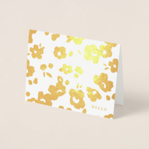 Folie Fijne Posieën Floral Folded Stationery Card Folie Kaarten