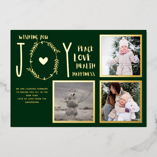 Folie FOTO KERSTFEESTDAGEN NIEUWJAAR 2022 2023 Folie Uitnodiging (Voorkant)