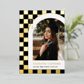 Folie Gecontroleerde aankondiging Afstuderen foto' (Staand Voorkant)