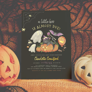 Folie gedrukt   Boo Cute Halloween Baby shower Folie Uitnodiging