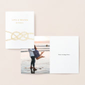 Folie geïllustreerd Knot Nautical Hartelijk dank Kaarten (Display)