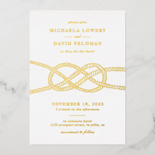 Folie geïllustreerd Uitnodiging tot Nautical Weddi