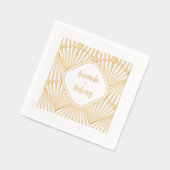 Folie gestempeld servetten in art deco stijl. (Links)