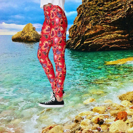  Folie getextureerde stapel dubbelharige lipoppen Leggings