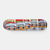Folie gevlekte kerstkaart skateboard (Horizontaal)
