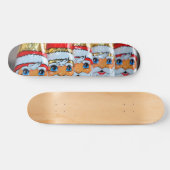 Folie gevlekte kerstkaart skateboard (Horizontaal)
