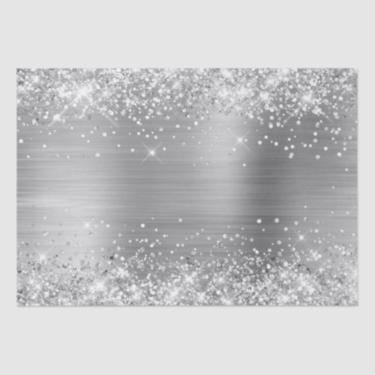 Folie Glittery Silver Ombre Tissuepapier (Voorkant)