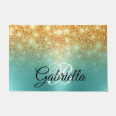 Folie Golden Glitter Deurmat (Voorkant)
