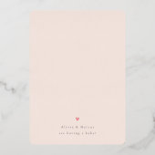 Folie, goudfolie, zilverfolie | Baby in Bloom Blus Folie Uitnodiging (Achterkant)