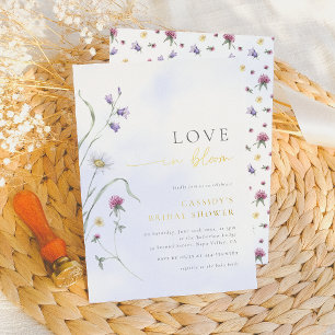 Folie, goudfolie, zilverfolie Liefde in Bloom Wi Folie Uitnodiging