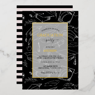 Folie Graduation Party Invitation Feestdagenkaart