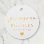 Folie Groomsman-voorstel Bedankjes Labels (Voorkant)