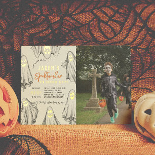 Folie Halloween Ghosts Spooktacular Birthday Foto Uitnodiging