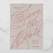 Folie Hand belettering Save the Date Kaart (Voorkant)