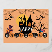 Folie Happy Halloween Post Kaart (Voorkant)