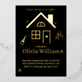 Folie Housewarming Party Invitation Kaart (Voorkant)