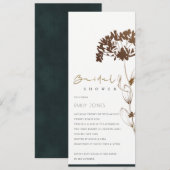 FOLIE HYDRANGEA FLORAL VRIJGEZELLENFEEST KAART (Voorkant / Achterkant)