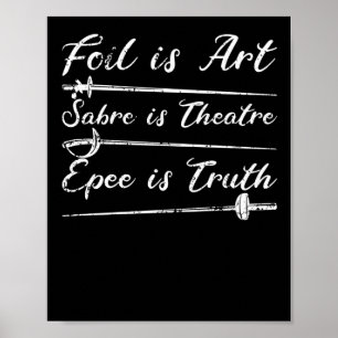 Folie is kunst Saber is theater Europa is waarheid Poster