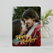 Folie Kerst Foto Kaart (Staand Voorkant)